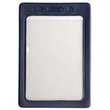 Vertical Badge Holder, Blue Color Border, 2-1/8" x 3-3/8" (Insert Size) redirect to product page